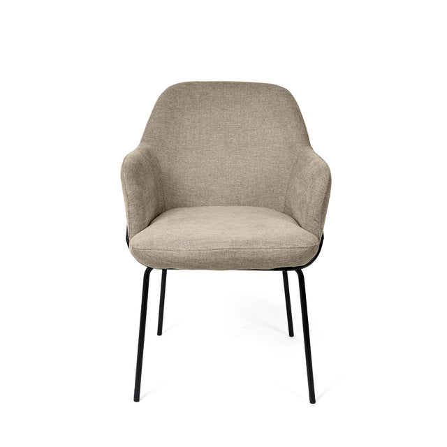 Silla Abigail Taupe con Patas negras | detalle de diseño | Somcasa Vlc | 00SL118630 | imagen 3