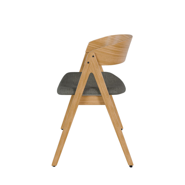 Silla Rina Gris con Patas de madera | vista secundaria | Somcasa Vlc | 00SL102522 | imagen 2
