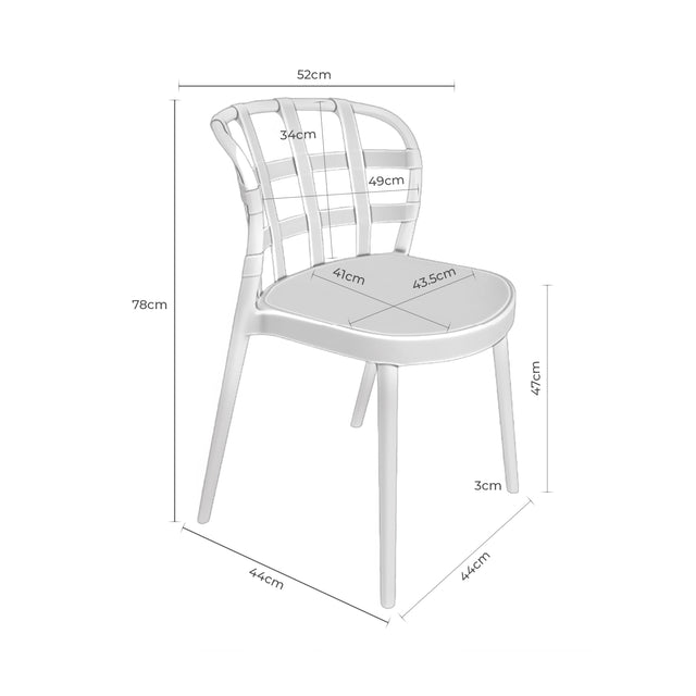 Silla Gina Blanco | detalle de materiales | Somcasa Vlc | 00SL104102 | imagen 7