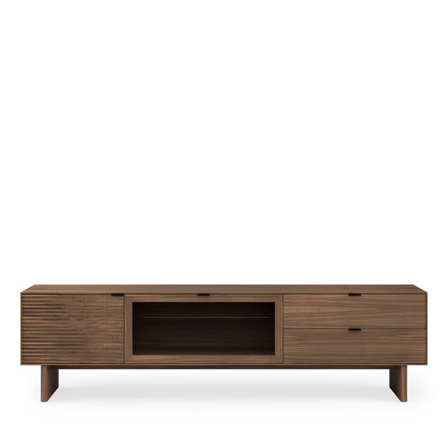 Mueble TV Ptas Cajonestulsa Nogal | vista lateral | Somcasa Vlc | 00MB382533 | imagen 4