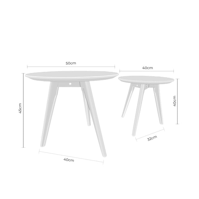Mesa de centro Klaus Roble 50 × 50 cm de Somcasa Vlc - imagen 5