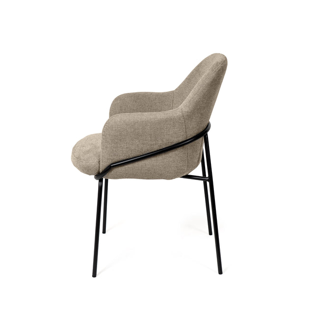 Silla Abigail Taupe con Patas negras | vista secundaria | Somcasa Vlc | 00SL118630 | imagen 2
