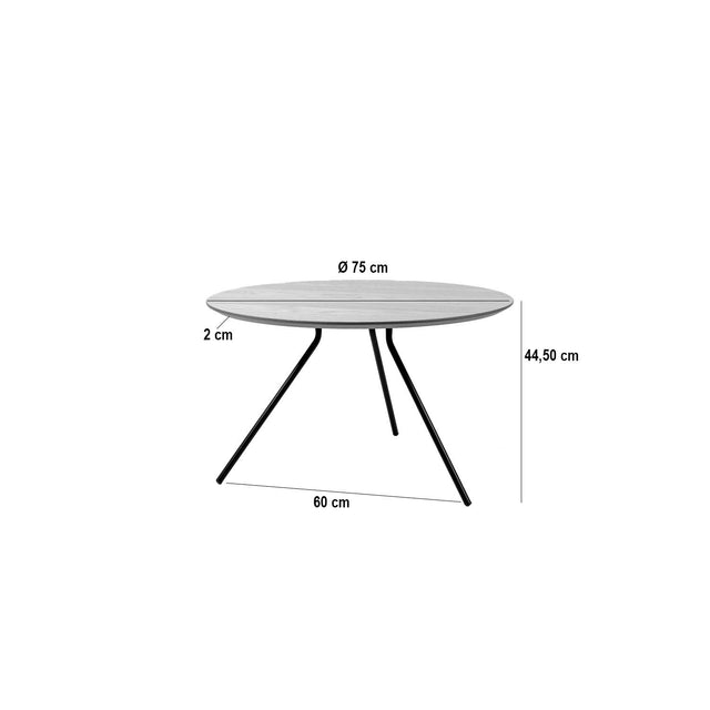 Mesa de centro David Roble/Negro 75 × 75 cm de Somcasa Vlc - imagen 5