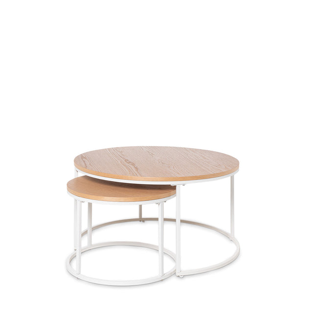 Mesa de centro Adriano Roble/Blanco 80 × 80 cm de Somcasa Vlc - imagen 6