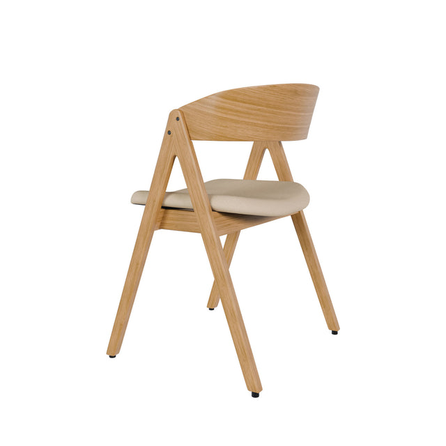 Silla Rina Beige con Patas de madera | detalle de diseño | Somcasa Vlc | 00SL102525 | imagen 3