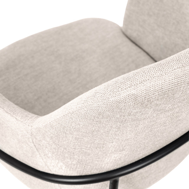 Silla Abigail Negra Beige con Patas negras | detalle de acabado | Somcasa Vlc | 00SL118625 | imagen 5