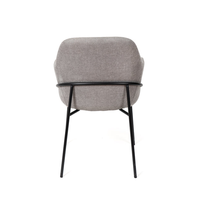 Silla Abigail Negra Gris claro con Patas negras | vista lateral | Somcasa Vlc | 00SL118621 | imagen 4