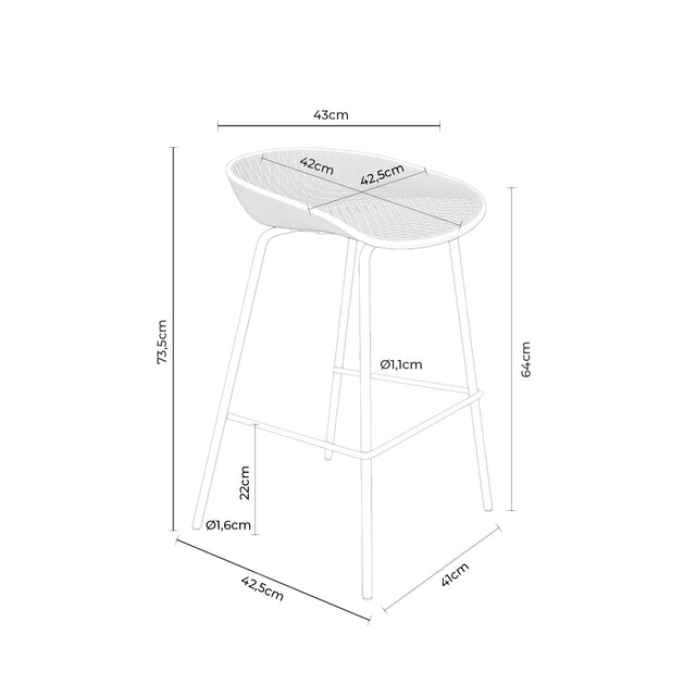 Taburete Bajo Netta Blanco | detalle de materiales | Somcasa Vlc | 00SL107902 | imagen 7