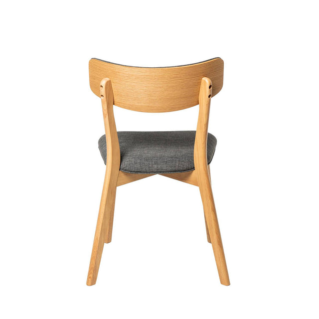 Silla Anais Dark Gris con Patas de madera | vista lateral | Somcasa Vlc | 00SL102022 | imagen 4