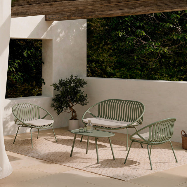 Set Ibiza Sofá, Sillones y Mesa de centro Verde de Somcasa Vlc