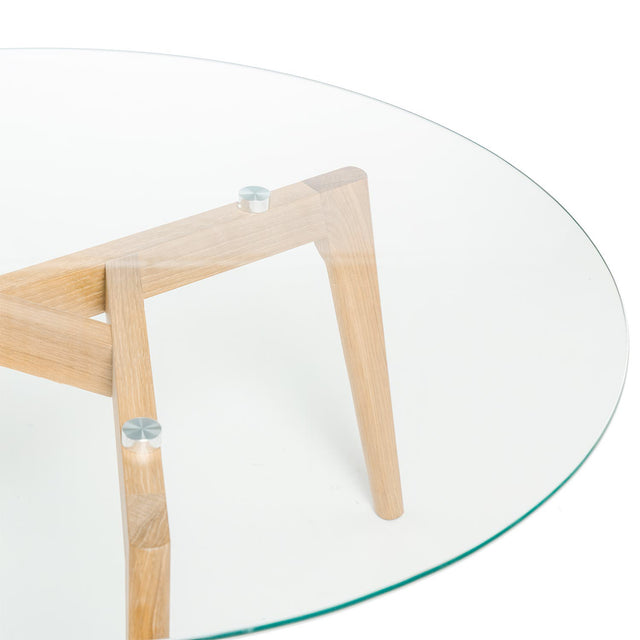 Mesa de centro Patrick Cristal/Roble 90 × 90 cm de Somcasa Vlc - imagen 3