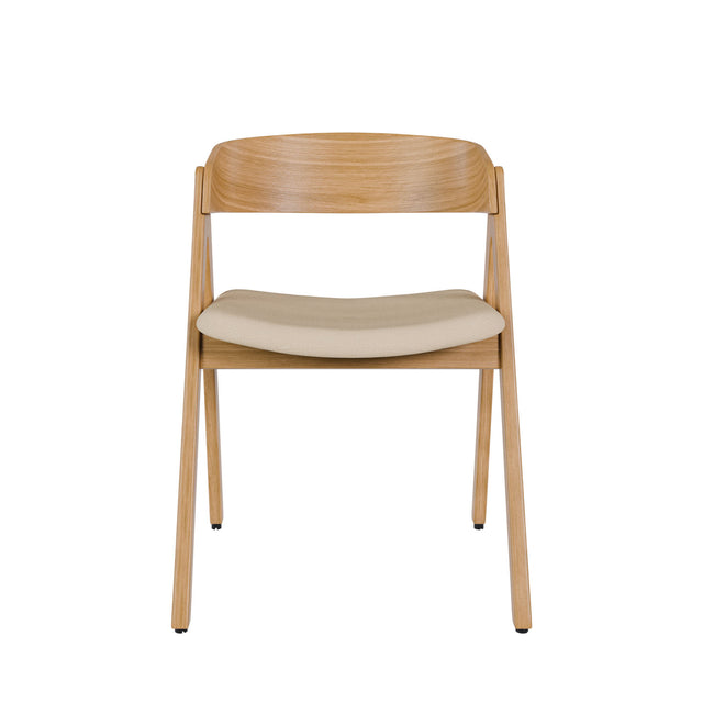 Silla Rina Beige con Patas de madera | detalle de materiales | Somcasa Vlc | 00SL102525 | imagen 7