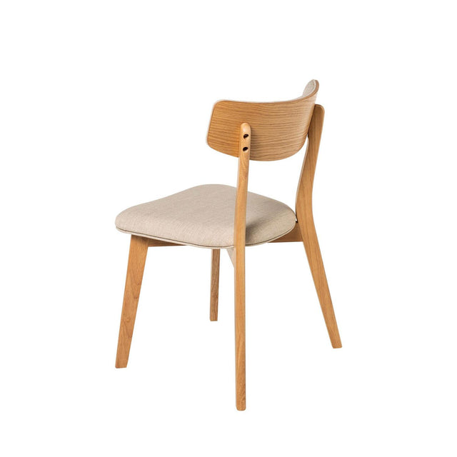 Silla Anais Beige con Patas de madera | vista principal | Somcasa Vlc | 00SL102025