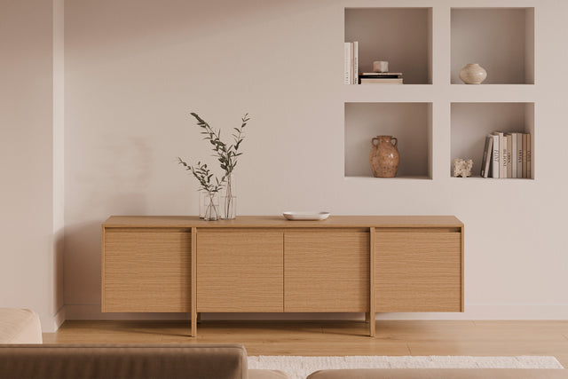 Mueble TV Puertas Pacific Roble | detalle de acabado | Somcasa Vlc | 00MB522307 | imagen 5