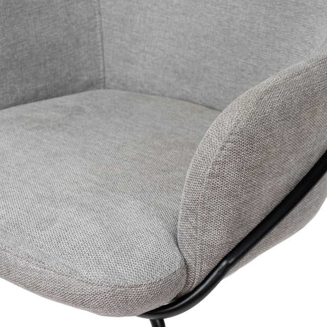 Silla Abigail Negra Gris claro con Patas negras | detalle de acabado | Somcasa Vlc | 00SL118621 | imagen 5