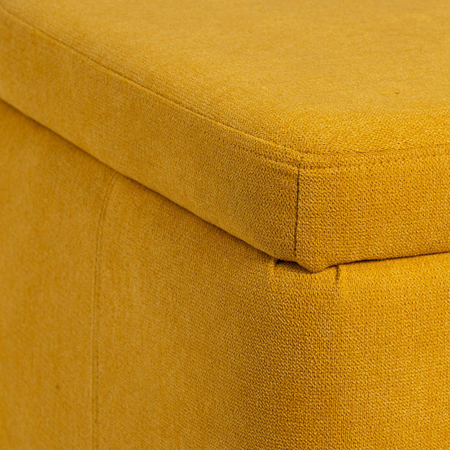 Puff Banqueta Zurich Amarillo | vista lateral | Somcasa Vlc | 00SF303827 | imagen 4