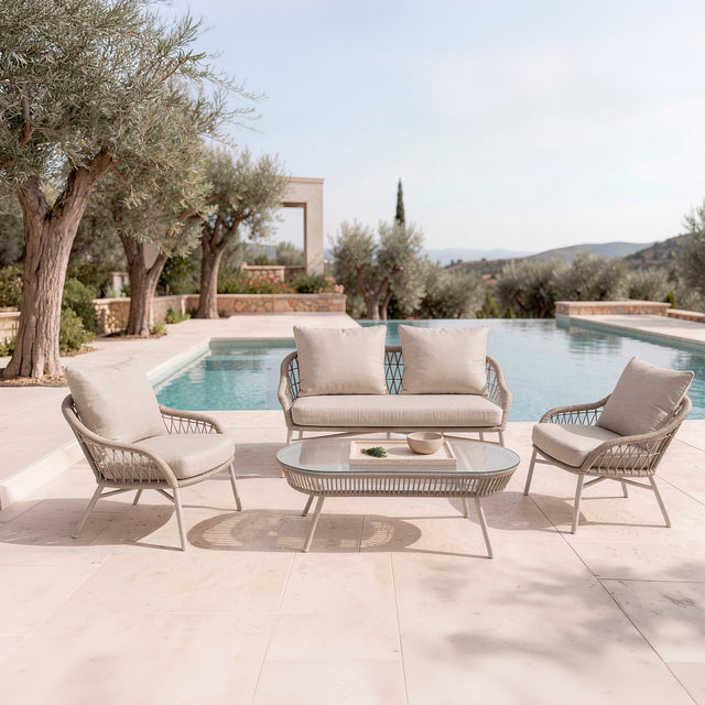 Set Salonica Sofá, Sillones y Mesa de centro Beige de Somcasa Vlc