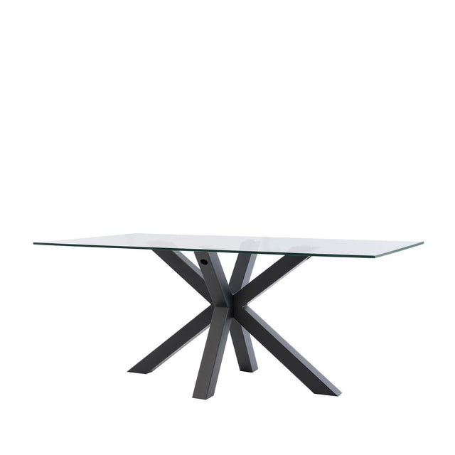 Mesa de Comedor Demi Metal y Vidrio | vista lateral | Somcasa Vlc | 00MS209207 | imagen 4