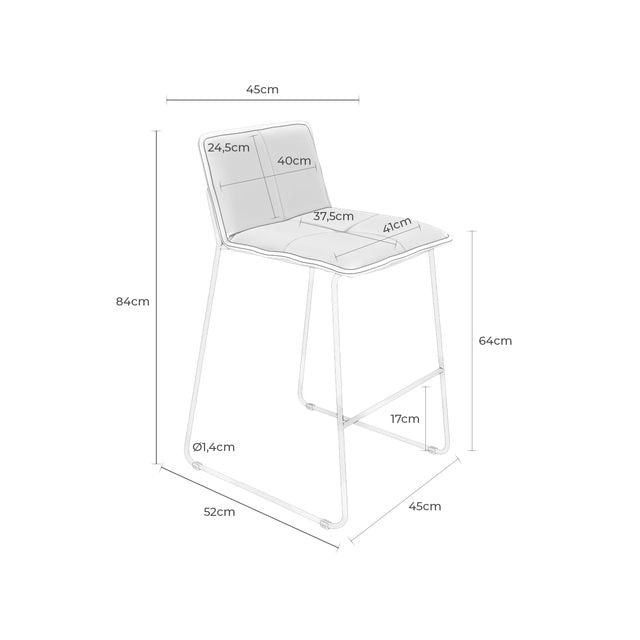 Taburete Bajo Brandon Gris claro | detalle de materiales | Somcasa Vlc | 00SL116421 | imagen 7