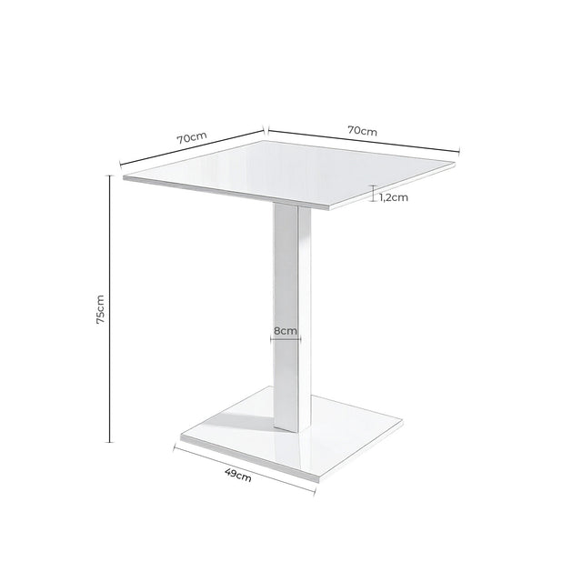 Mesa Samira Cuadrada Negro/Blanco 70 × 70 cm de Somcasa Vlc - imagen 6
