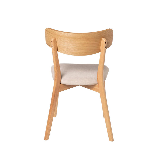 Silla Keira Beige con Patas de madera | vista lateral | Somcasa Vlc | 00SL115225 | imagen 4