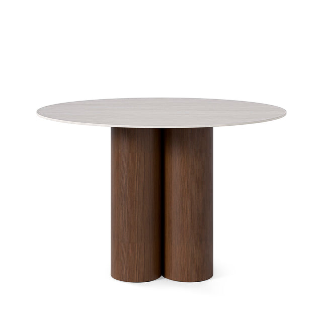Mesa Tracy 120 cm Fija Travertino/Nogal de Somcasa Vlc