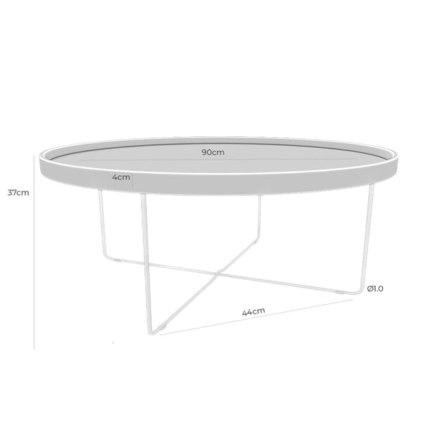 Mesa de centro Bruno Blanco 89.5 × 89.5 cm de Somcasa Vlc - imagen 2