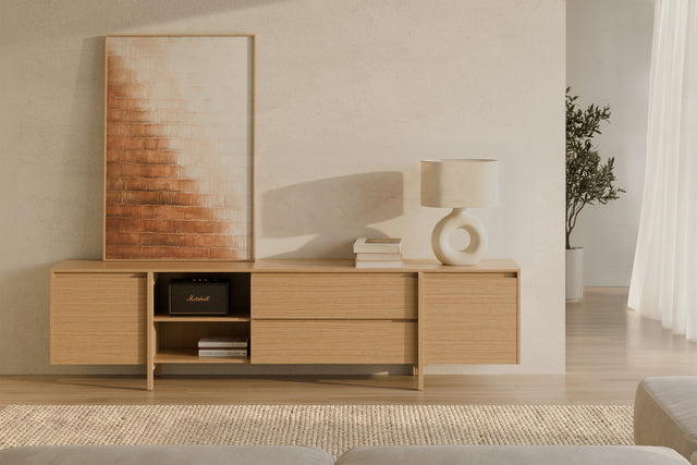 Mueble TV Pacific Roble | detalle de acabado | Somcasa Vlc | 00MB522507 | imagen 5