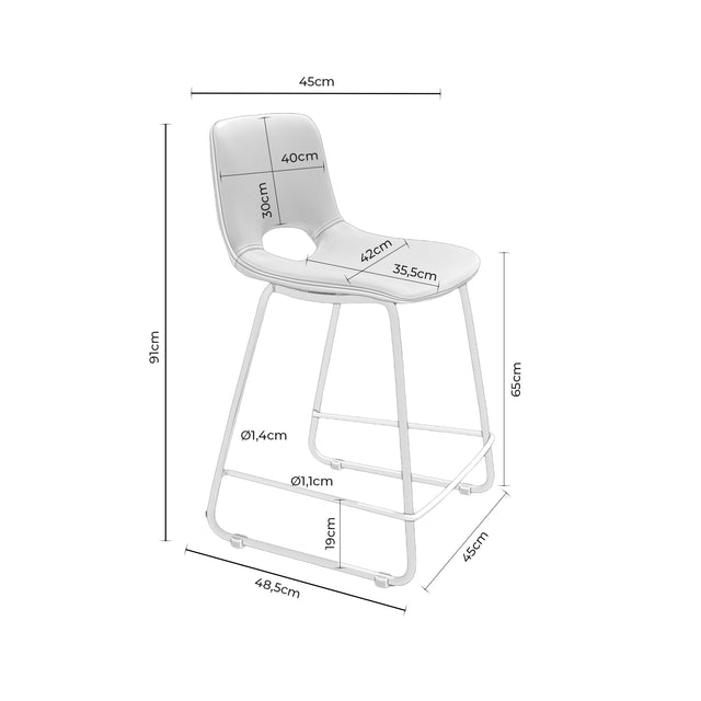Taburete Bajo Alfie Gris | detalle de materiales | Somcasa Vlc | 00SL114422 | imagen 7