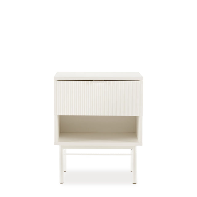 Mesita Oslo Perla 45 cm con 1 Cajones y Hueco de Somcasa Vlc - imagen 3