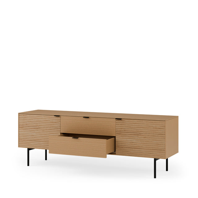 Mueble TV Ptas Tulsa Roble 160 cm | detalle de acabado | Somcasa Vlc | 00MB362207 | imagen 5