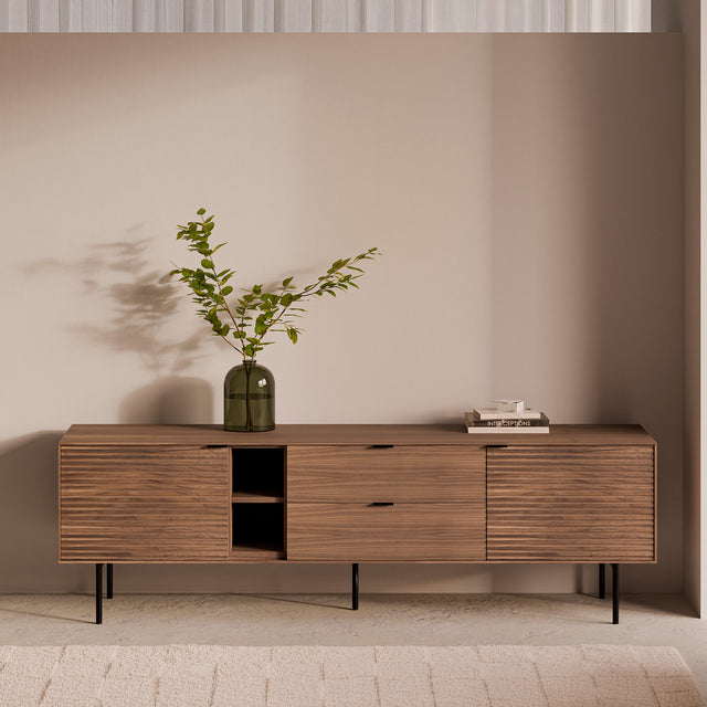 Mueble TV Ptas Tulsa Nogal | vista principal | Somcasa Vlc | 00MB362433