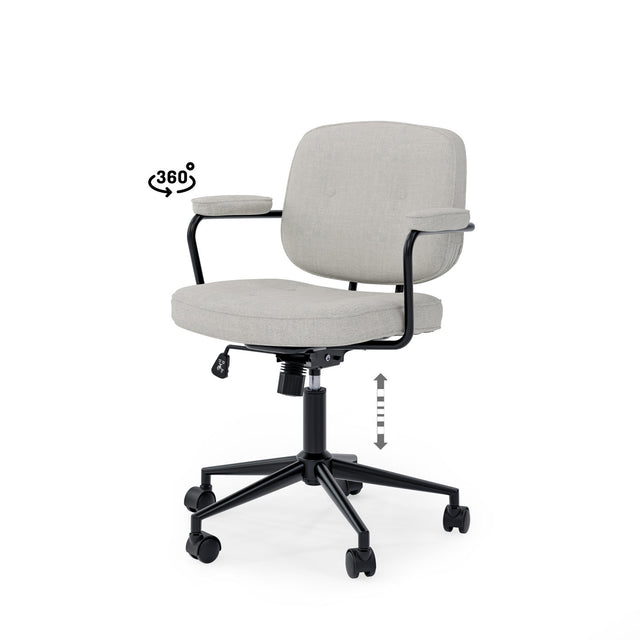 Silla Oficina Columbia Gris claro | detalle de materiales | Somcasa Vlc | 00OF100221 | imagen 7