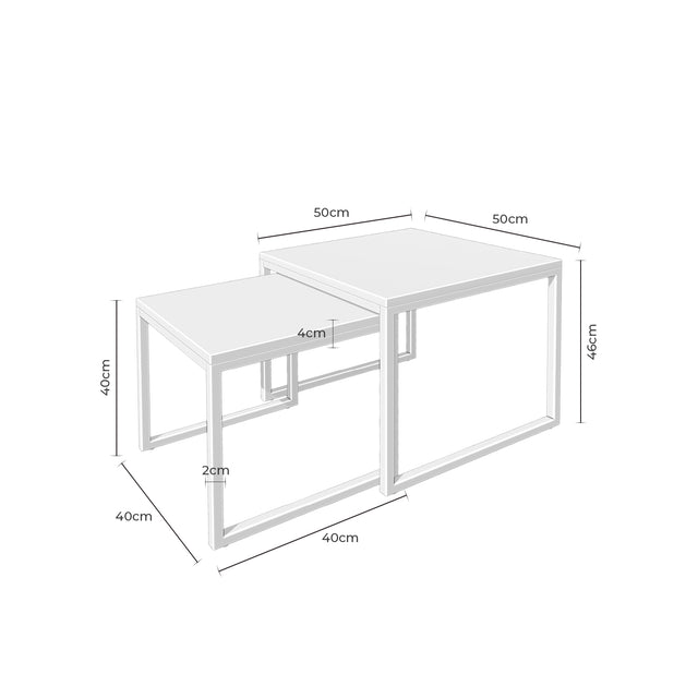 Mesa de centro Piero Roble/Blanco 40 × 40 cm de Somcasa Vlc - imagen 7