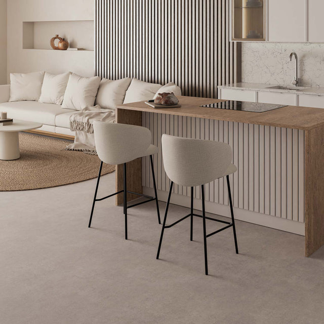 Taburete Bajo Ray Beige | vista lateral | Somcasa Vlc | 00SL118925 | imagen 4