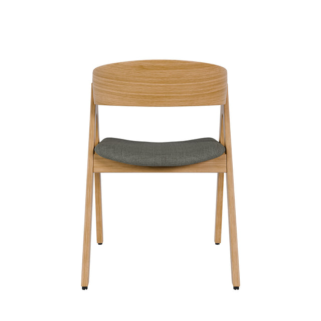 Silla Rina Gris con Patas de madera | vista lateral | Somcasa Vlc | 00SL102522 | imagen 4