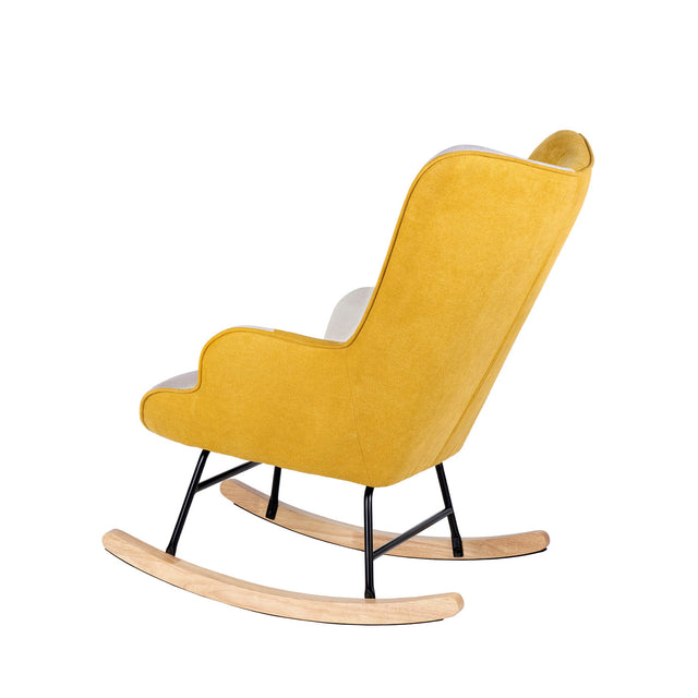 Mecedora Denver Patchwork Mostaza de Somcasa Vlc