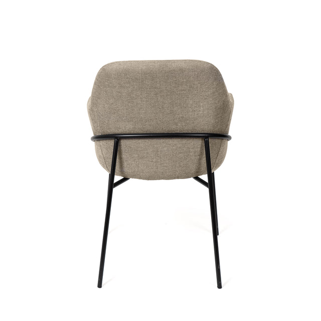 Silla Abigail Taupe con Patas negras | vista lateral | Somcasa Vlc | 00SL118630 | imagen 4