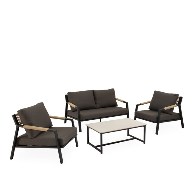 Set Muscat Sofá, Sillones y Mesa de centro Negro de Somcasa Vlc - imagen 8