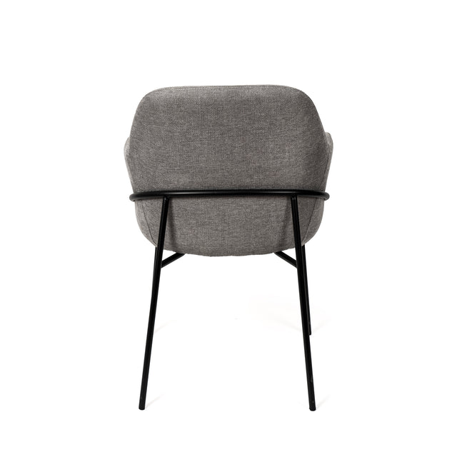 Silla Abigail Negra Gris con Patas negras | vista lateral | Somcasa Vlc | 00SL118622 | imagen 4