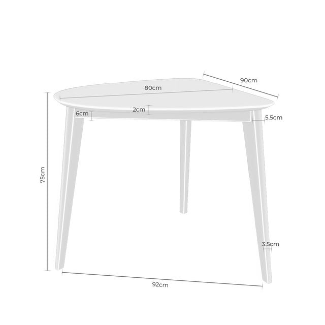 Mesa Morgan Blanco/Roble 92 cm de Somcasa Vlc - imagen 6