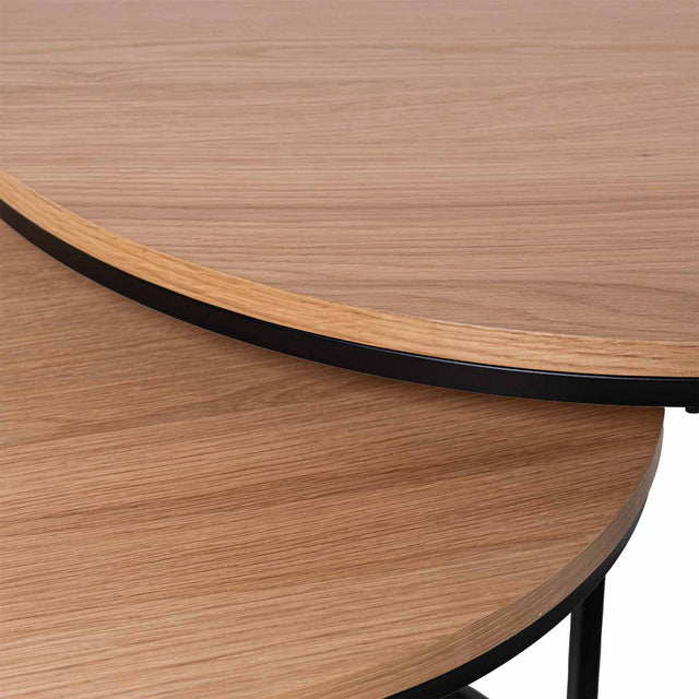 Mesa de centro Adriano Roble/Negro 80 × 80 cm de Somcasa Vlc - imagen 4
