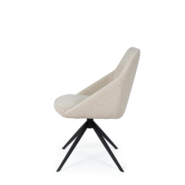 Silla Akira Negra Beige con Patas negras | vista lateral | Somcasa Vlc | 00SL126725 | imagen 4