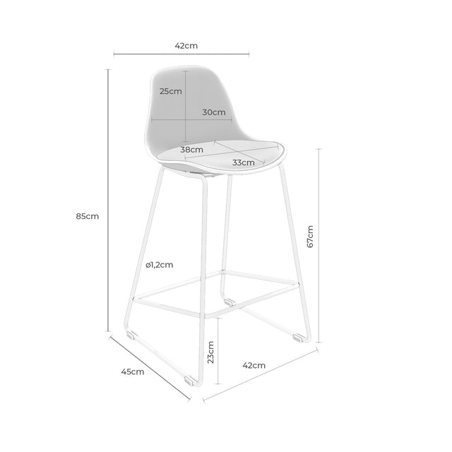 Taburete Bajo Jake Blanco | composición decorativa | Somcasa Vlc | 00SL116902 | imagen 8