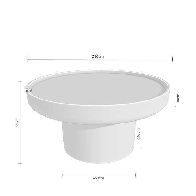 Mesa de centro Rodney 80 cm Blanco de Somcasa Vlc - imagen 4