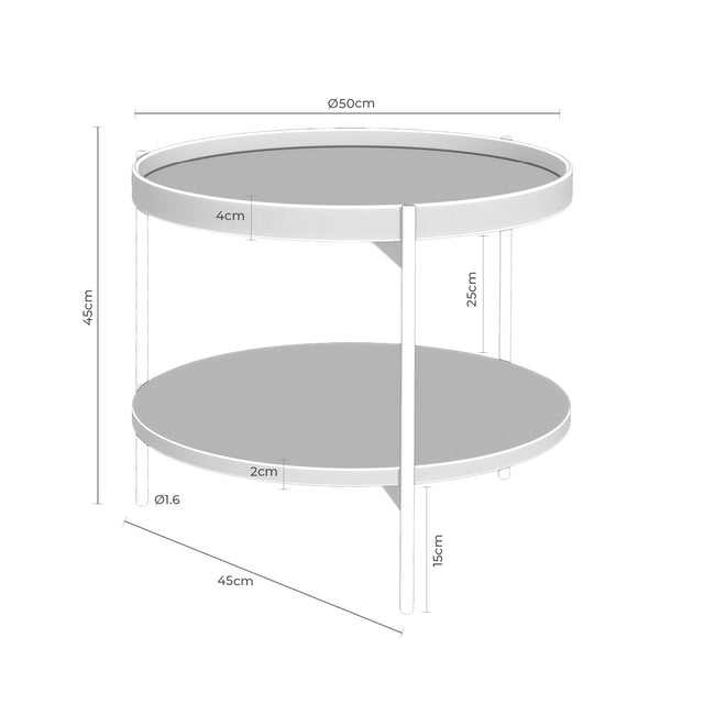 Mesa de centro Adrian Roble 50 × 50 cm de Somcasa Vlc - imagen 9
