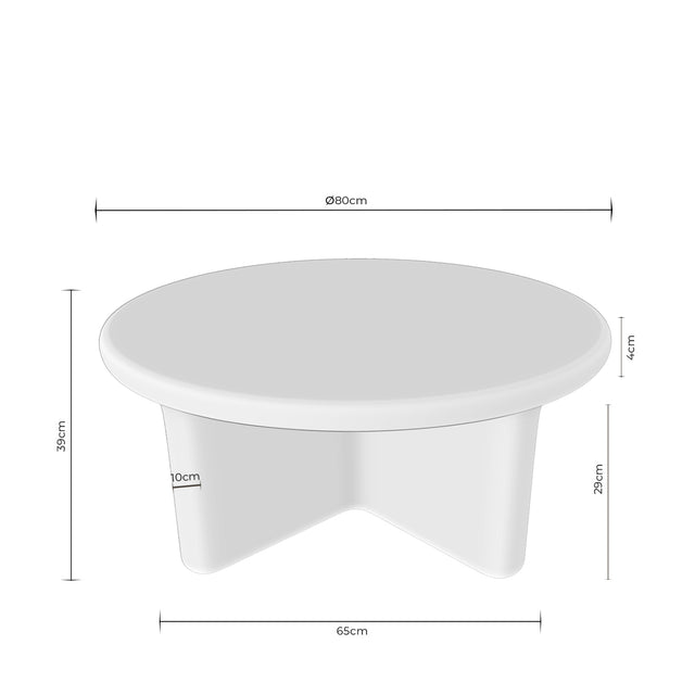 Mesa de centro Floyd 80 cm Blanco de Somcasa Vlc - imagen 6