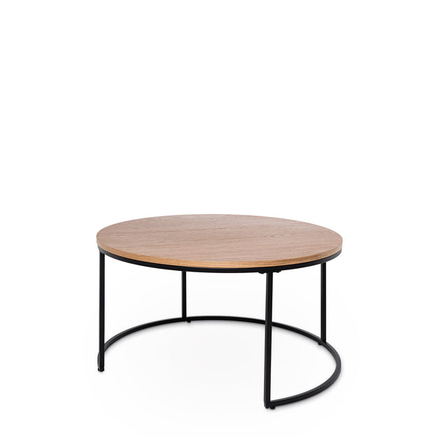 Mesa de centro Adriano Roble/Negro 80 × 80 cm de Somcasa Vlc - imagen 3