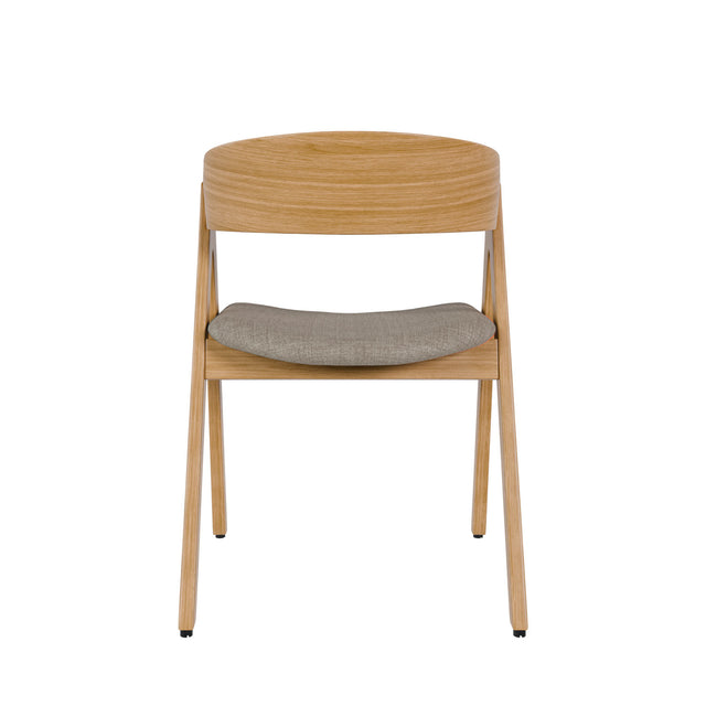 Silla Rina Gris claro con Patas de madera | vista lateral | Somcasa Vlc | 00SL102521 | imagen 4