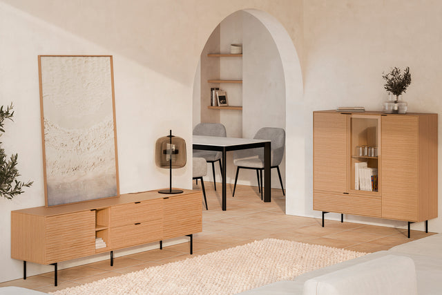 Mueble TV Ptas Tulsa Roble 180 cm | imagen de ambiente | Somcasa Vlc | 00MB362407 | imagen 6